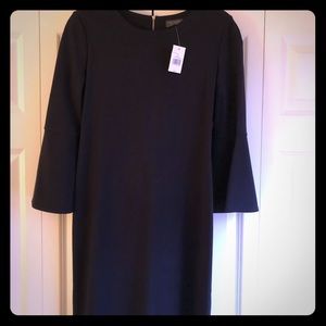 The Limited Navy Blue Dress with Bell Sleeves